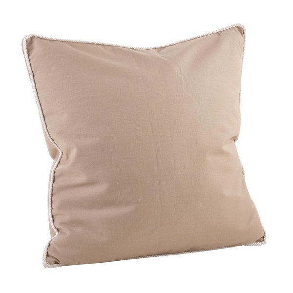 Saro Lifestyle SARO 1337.ST22S 22 in. Square Classic Cord Trim Pillow with Down Filled  Slate 1337.ST22S